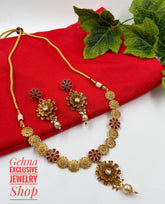 Antique Golden Necklace Set Antique Golden Necklace Sets